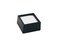 Glass Top Black Gem Jar 1-3/8" Square with Reversible Black and White Botton Pad (Package of 12)